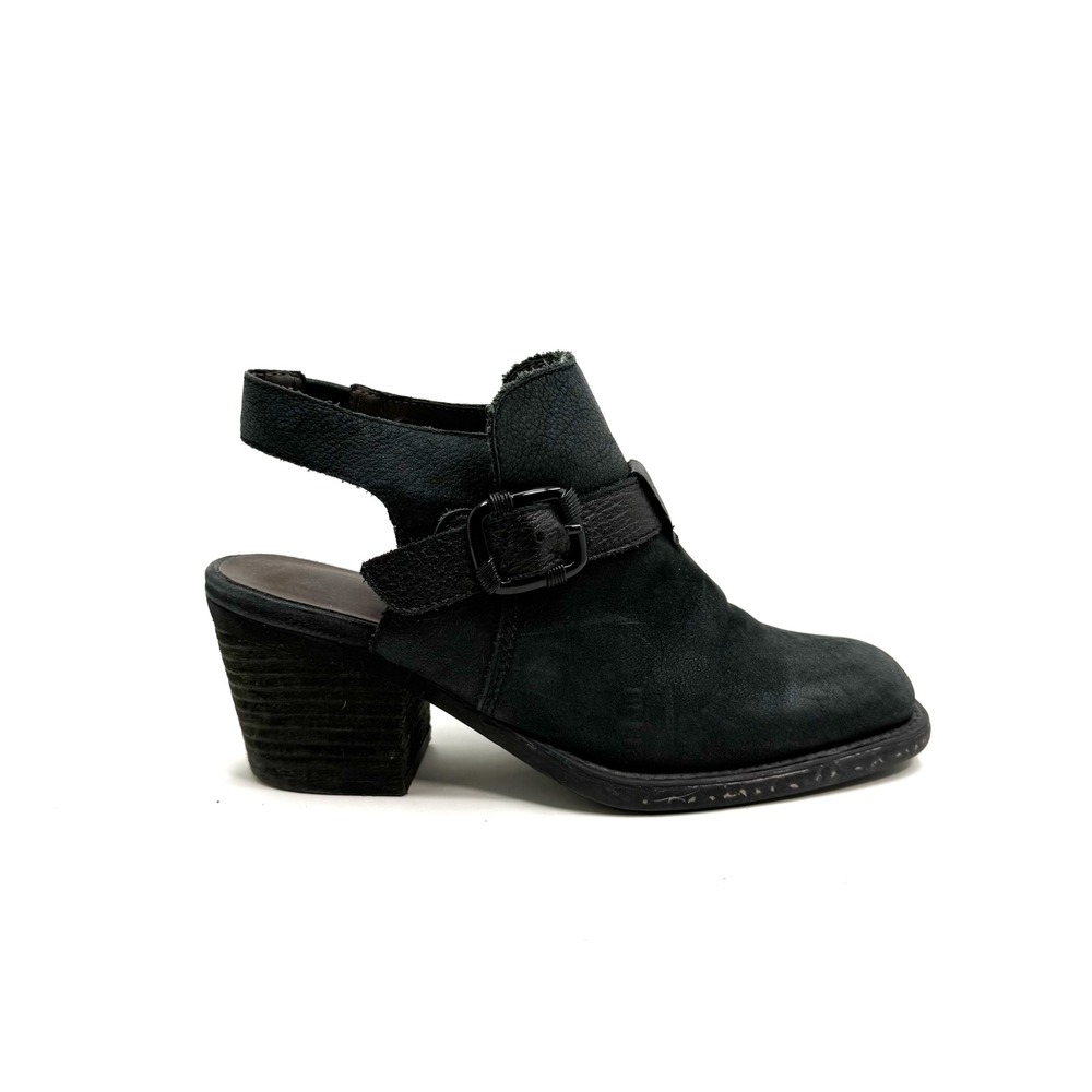 OTBT | Des Peres Moto Leather Heeled Mules Size 6